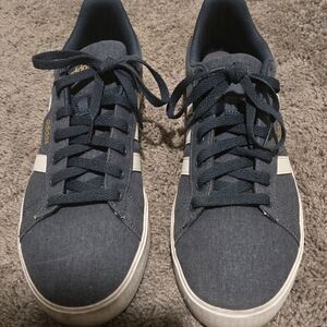 Adidas Men’s Daily 3.0 Canvas Sneakers Dark Blue/White Size 10